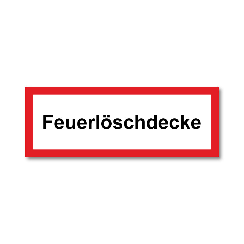 Feuerwehrschild, Feuerlöschdecke