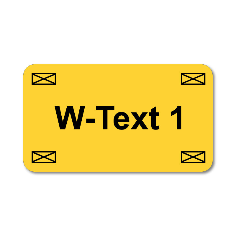 Kabelschild 1-Zeilig in Gelb aus Kunststoff, Bohrung