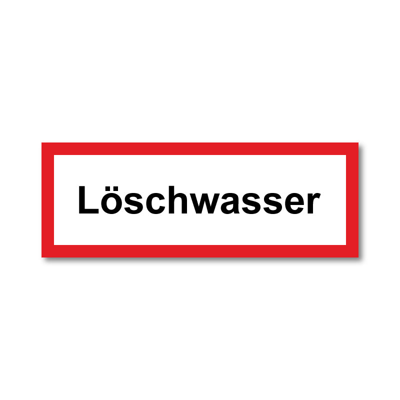 Feuerwehrschild, Löschwasser