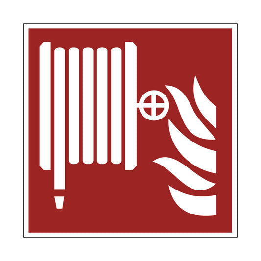 Brandschutzzeichen - Löschschlauch F002 ISO/ASR, langnachleuchtend, verschiedene Materialien