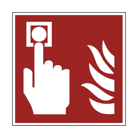 Brandschutzzeichen -  Brandmelder F005 ISO/ASR, langnachleuchtend, verschiedene Materialien
