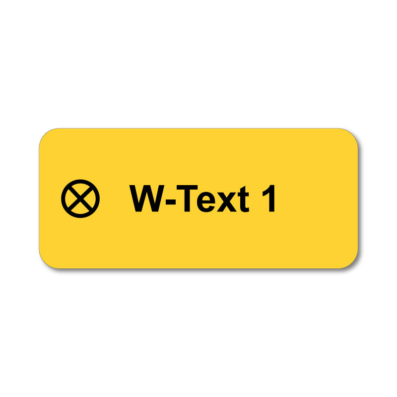 Gravurschild 1-Zeilig in Gelb aus Kunststoff, Bohrung