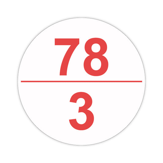 Brandmelderschild Rund (zweizeilig) Weiß/Rot